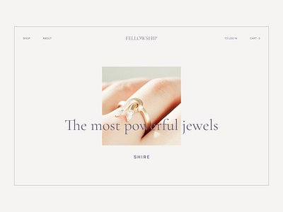 Fellowship jewellery webstore figma jewellery jewels main page minimalist store uiux web webdesign website