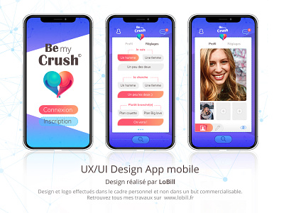 Be my Crush app branding design icon illustrator logo minimal ui ux vector