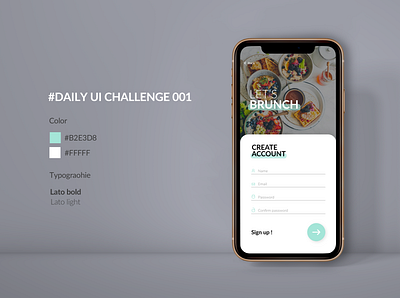 DailyUI_challenge : 01 Sign Up connection daily ui dailyui mobile app signup ui uiux