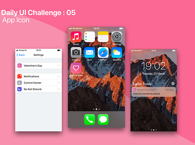 #Daily UI Challenge 05 : App Icon daily ui dailyui icon iconography mobile app ui uiux valentine day valentinesday webdesign