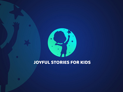 Joyful Stories for kids boy brandidentity creativelogo design fiverr fiverrgigs freelancer girl japan joyful kids logoexcellent play sky stars stories storybook typography