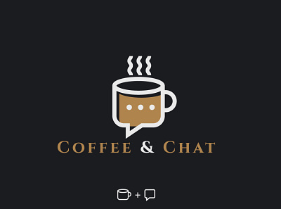 Coffee and chat design illustration logo photoshop typography vector