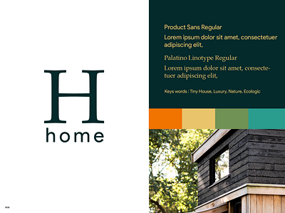 H home - Logo creation branding couleur design ecologic flat forest illustration logo logo design luxury logo nature tinyhouse travel typogaphy