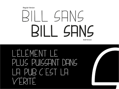 Bill Sans - Typo creation design flat illustration typo typo design typogaphy