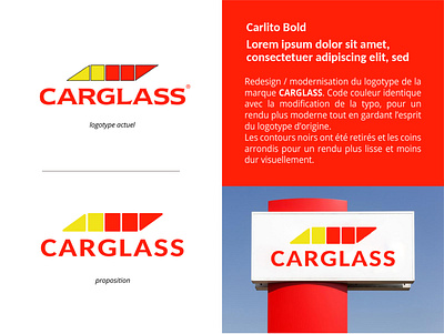Modernisation logotype CARGLASS® branding design flat illustration illustrator logo logo design modern design modern logo restyling retstyle typogaphy