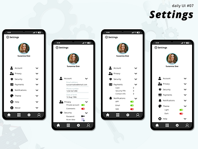 #dailyui #07 Settings