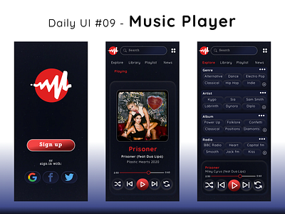 #dailyui #09 Music Player