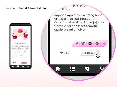 #10 #dailyui Social Share Button app dailyui design icon sketch ui