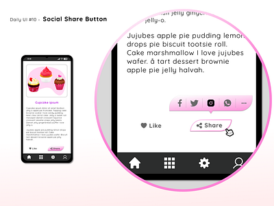 #10 #dailyui Social Share Button