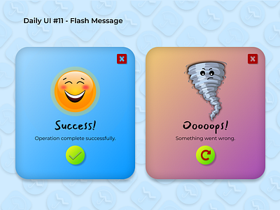 #dailyui #11 Flash Message app dailyui design figma illustration ui web