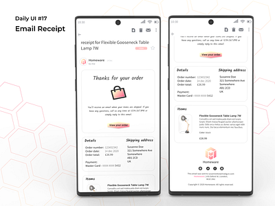 #dailyui #17 Email Receipt
