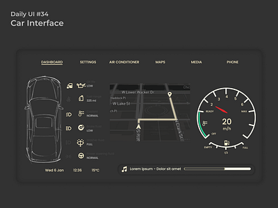 #dailyui #34 Car Interface appdesign dailyui design figma ui uidesign webdesign