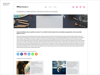 Daily UI 35 Blog Post adobexd blog dailyui design post uidesign webdesign