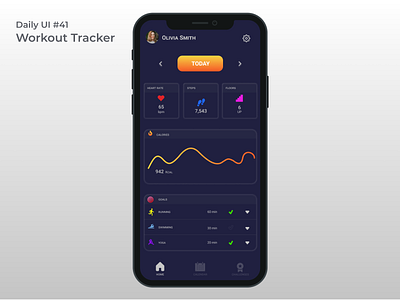 #dailyUI #41 Workout Tracker app appdesign dailyui design figma ui uidesign