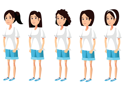 Girl Versions for a short explainer video on Banking 2d animation design graphic design illustration motion graphics vector