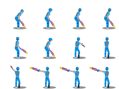 Sprite Sheet For MS Dhoni