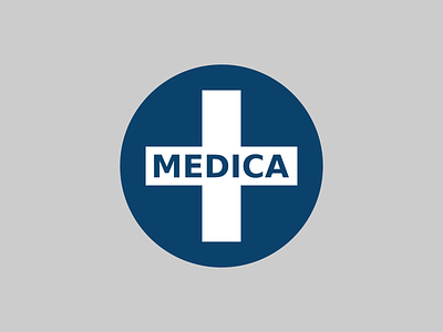 Medica branding design flat geometric art illustraion logo logotype minimal typography vector