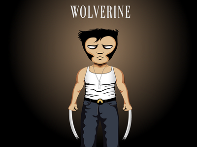 Wolverine illustraion vector