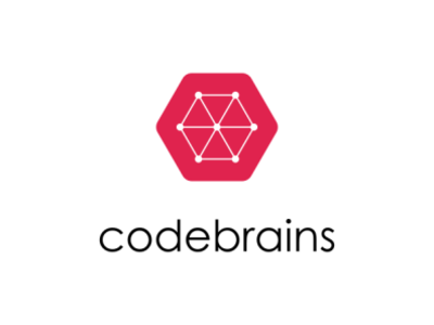 Codebrains logo geometric art logo