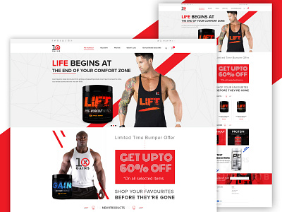 GYX - Fitness landing page shopify themes design ecommerce gym logo gym website home page landing pae photoshop power fitness product shopify store shopify theme tshirt ui ux web layout website workout
