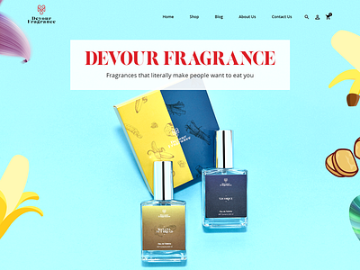 Devour Fragrance Parfum adobexd design landing page logo parfum prototype ui website