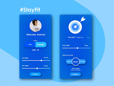 StayFit: Part 1 nutrition tracking health blue