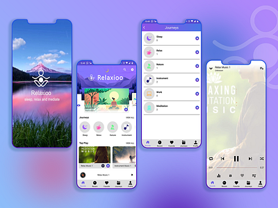 Meditation & Relaxation ui App app ui design branding graphic design meditation app relaxation app ui ui ux