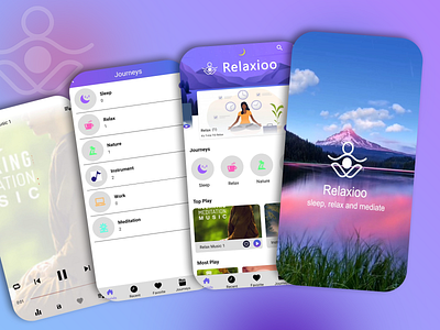 Meditation & Relaxation App Ui design app ui design design graphic design icon logo meditation relaxation meditition ui app ui ux