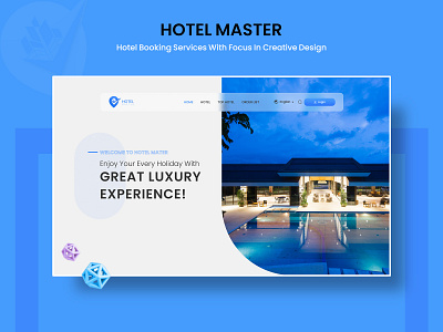 Hotel Master ~ Hotel Booking Website Design booking website creative website design hotel hotel booking latest website design ui ux website design website ui design