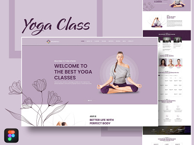 Yoga Landing Page creative design design landing page latest design ui ux website website design website ui design yoga yoga website