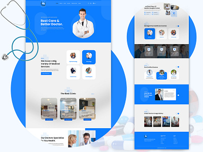 Medical Healthcare service web design creative website doctor healthcare landing page latest website design mediaca website medical medical landing page medical website design ui ui design uiux ux website design