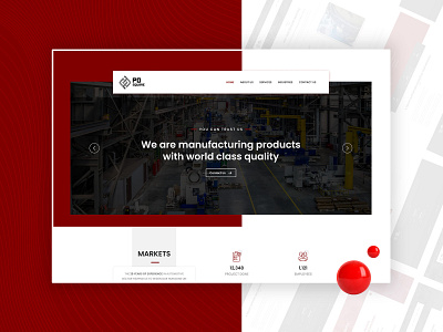 Manufacturing Industry Website | UI Design creative website industry website landing page latest design ui ux website website design