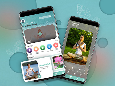 Meditation - Mobile Apps Design app design creative design interface dsign manah wellness meditation mobile ui mobile ui desing relaxation ui ux visual design