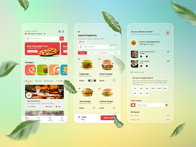 Food Mobile App UI/UX burger ui design delivery master food mobile app new mobile ui restaurant mobile ui ui uiux ux