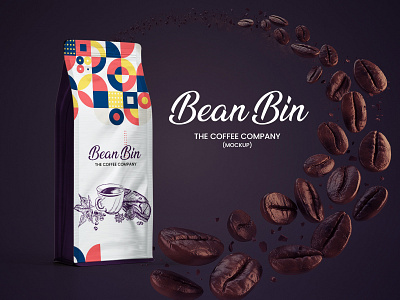 Bean Bin ~ Coffee Bags PSD Mockups bag mockup coffee bag coffee mockup creative mockup foodbag logo mockup mockup packaging photoshop pouch mockup snacks