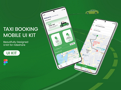 Taxi Mobile UI Kit mobile ui ui design uiux vehicle booking