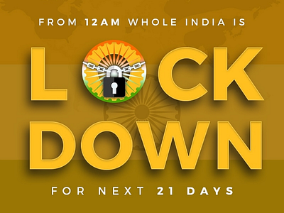 India lockdown for 21 days ads banner corona virus information creative post design facebook campaign banner fight against corona virus illustration photoshop art social media marketing banner