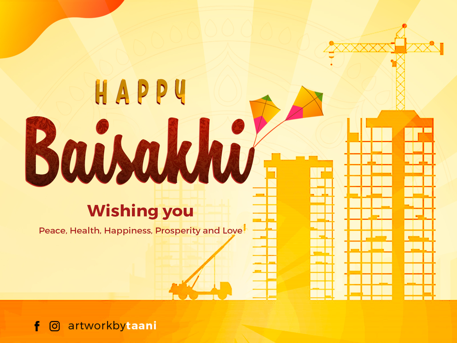 Happy Baisakhi Wishes Wallpaper for Facebook