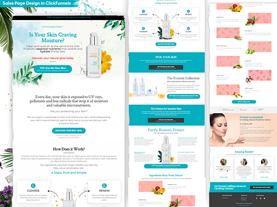 Skin Care Product Sales Page banner design landing page design layoutdesign photoshop sales page ui