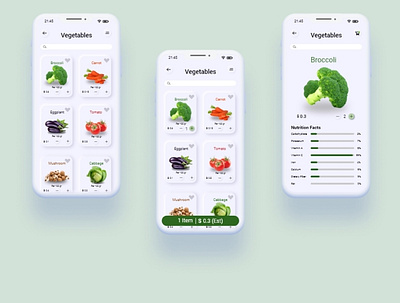 Vegan shop app illustration ui ux web website