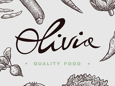 Olivia Logo bistrot food identity lettering logotype milan restaurant type