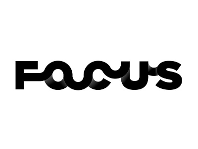 Focus black branding custom type focus identity lettering logo logotype simple vector