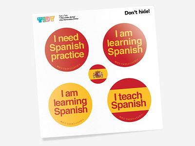 Let people know about you! badge hustling lnguage networking skill spanish sticker