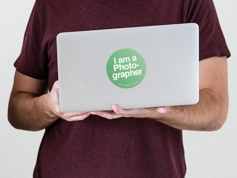 Who else is photographer? badge laptop community network social sticker photographer