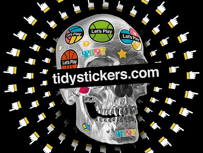 Stickers on my mind black flat london oldschool rebel skull sticker stickers style underground