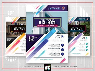 Corporate Flyer a4 abstract ads advert advertisement agency box brands brochure business company cube cyberpunk disco editable elegant flexible geometry magazine marketing