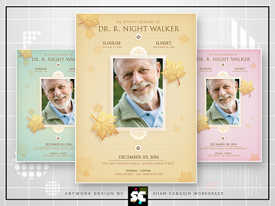 Funeral Program Template bi fold card church church bulletin church program classic deceased editable event full page funeral funeral brochure funeral memorial service funeral order service template funeral service program funeral template home going service in loving memory in memory of leaves