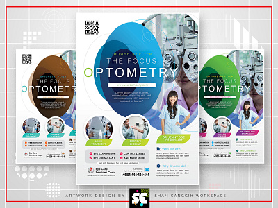 Optometry Service Flyer brochure center checkup consultant corporation creative doctor editable eye eye care flexible lens magazine magazine ads marketing ophthalmology print ready professional retina shop