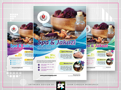 Beauty / Spa Flyer brochure business buy creative health hot stone jacuzzi luxury magazine marketing massage photoshop post poster promotion relaxing resort sale saloon sauna