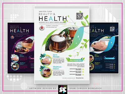 Beauty Spa Flyer creative health hot stone leaf leaves luxury magazine marketing massage photoshop post poster promotion relaxing resort sale saloon sauna spa template